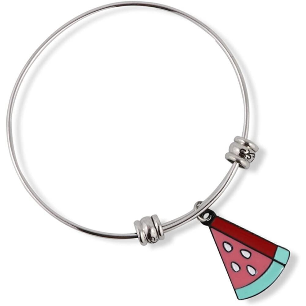 Watermelon Bracelet | Enamel on Metal Charm Fancy Bangle